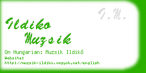 ildiko muzsik business card